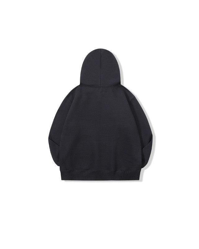 Black Graphic Bear Hoodie