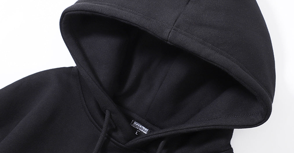 Black Graphic Bear Hoodie