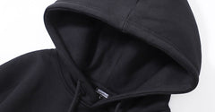 Black Graphic Bear Hoodie