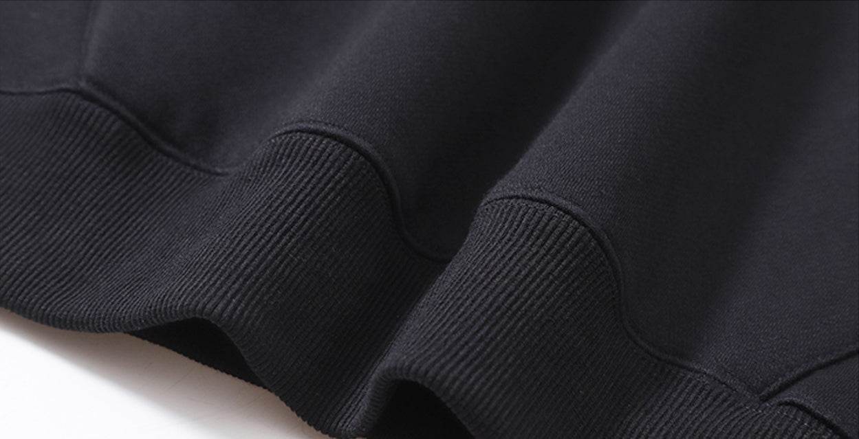 Black Graphic Bear Hoodie