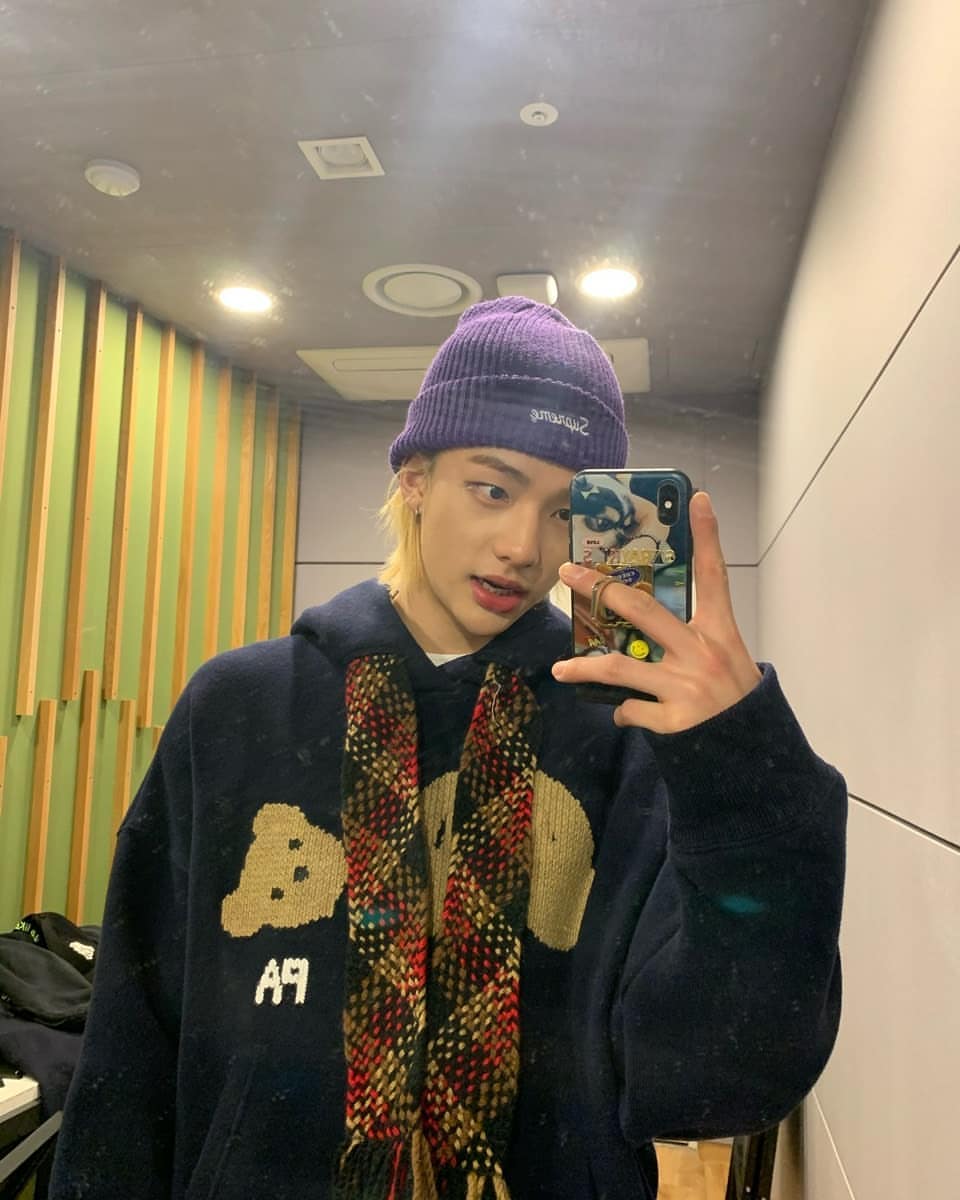 Black Graphic Bear Hoodie
