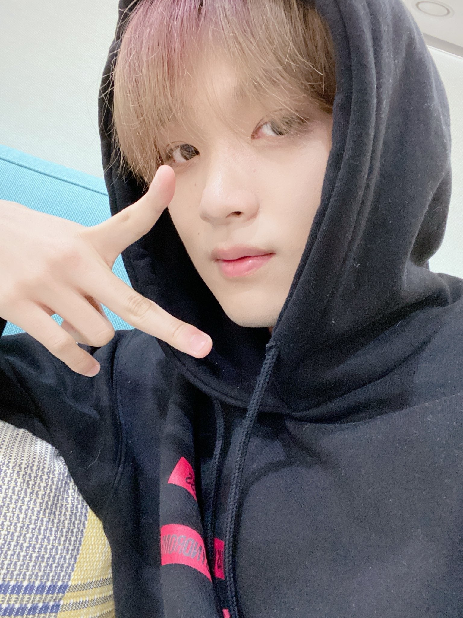 Black Graphic Print Hoodie