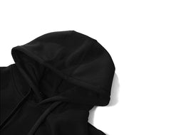 Black Graphic Print Hoodie