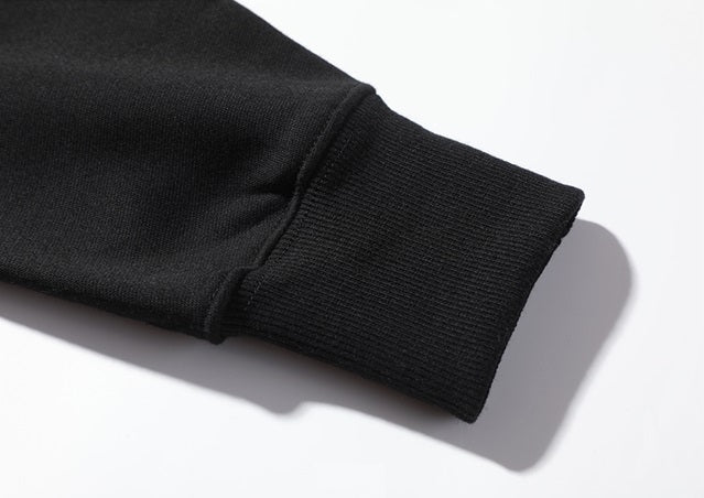 Black Graphic Print Hoodie