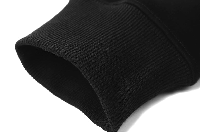 Black Graphic Print Hoodie
