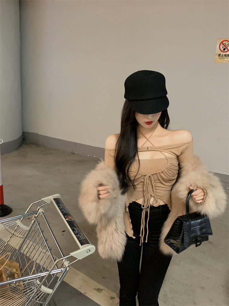 Black Micro Bolero Cardigan