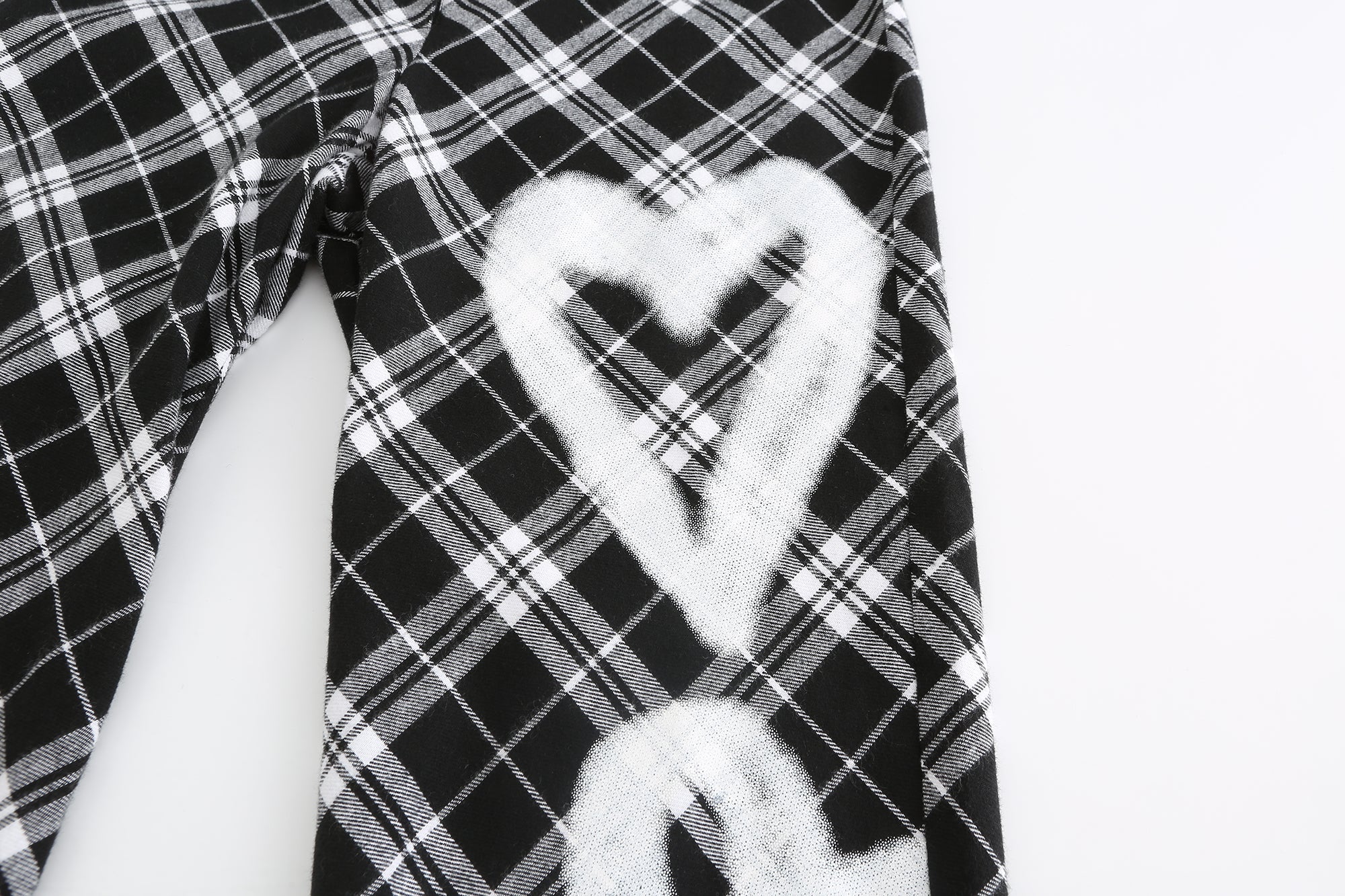 Black Heart Plaid Pants