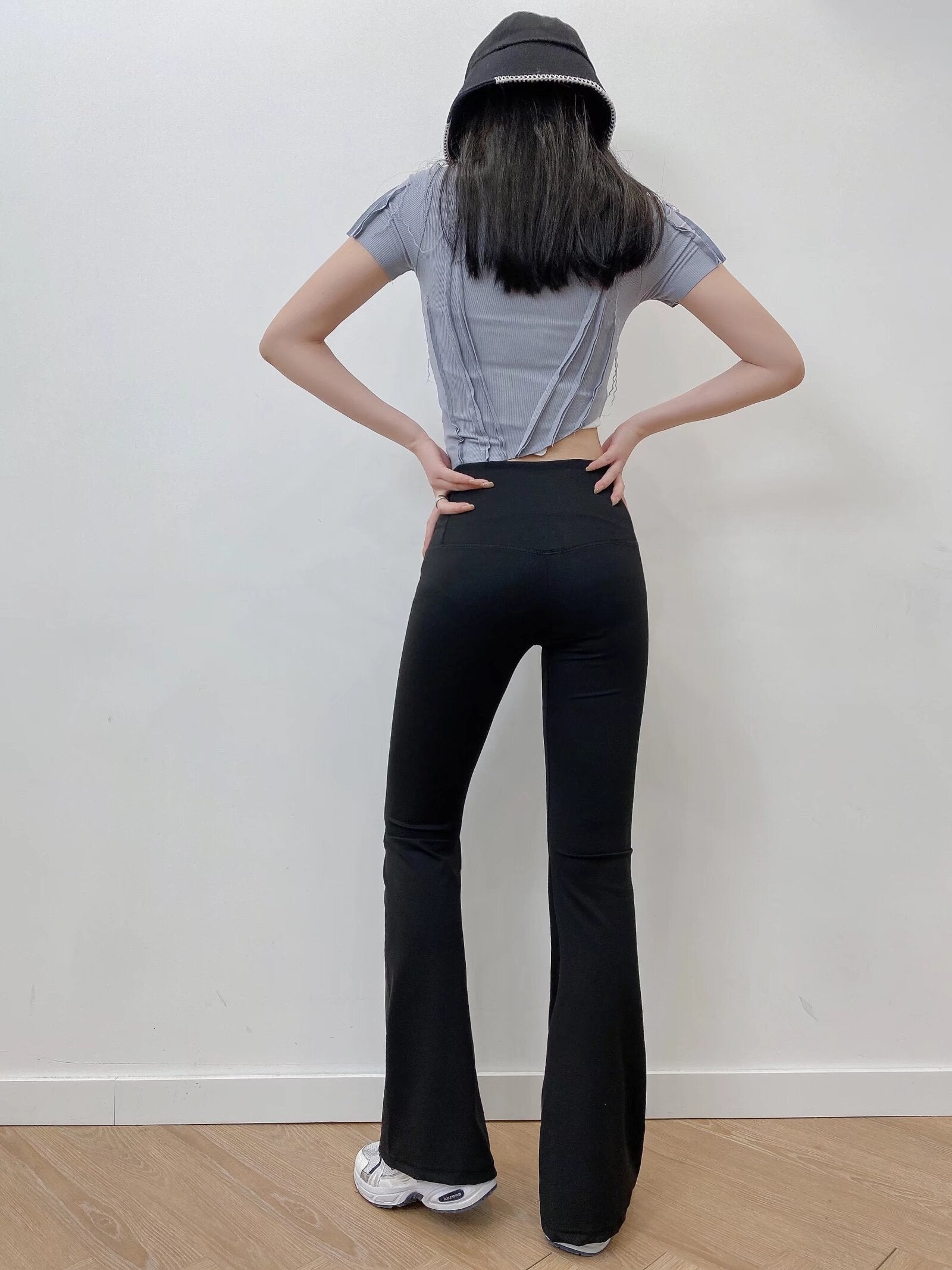 Black High Waist Flared Pants