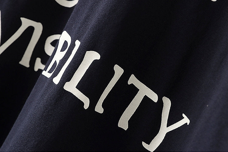 Black Invisibility Print Statement T-Shirt