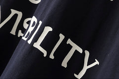 Black Invisibility Print Statement T-Shirt