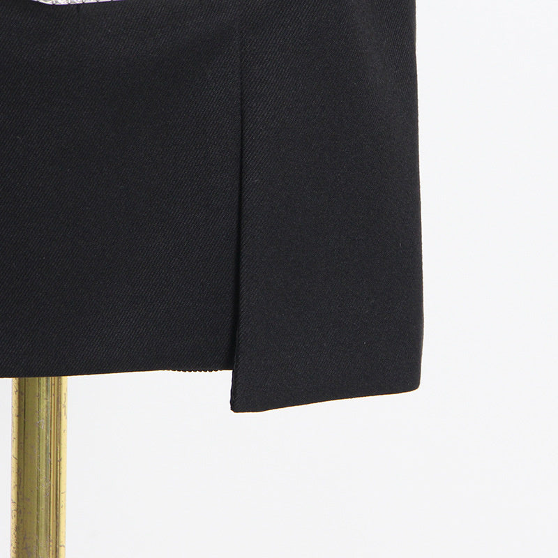Black Large Buckled Skirt