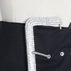 Black Large Buckled Skirt