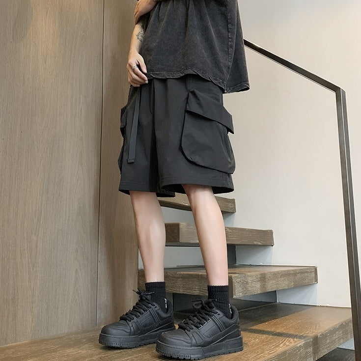 Black Large Pocket Shorts