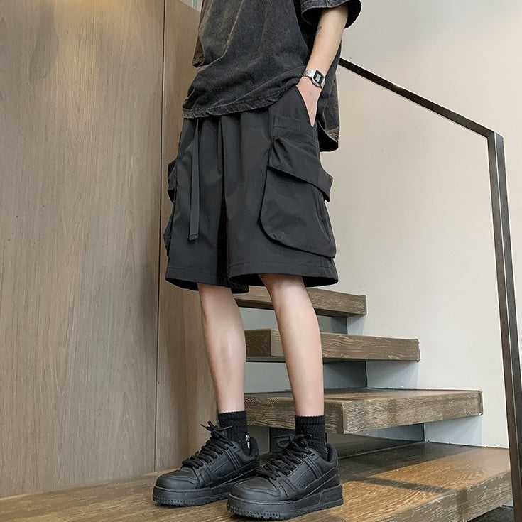 Black Large Pocket Shorts