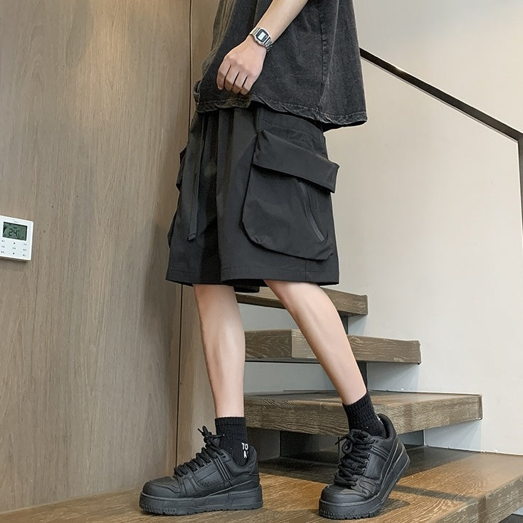Black Large Pocket Shorts