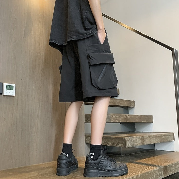 Black Large Pocket Shorts
