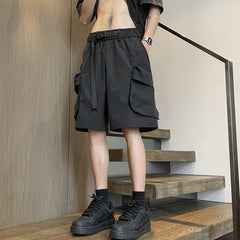 Black Large Pocket Shorts