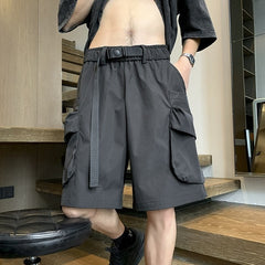 Black Large Pocket Shorts
