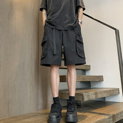 Black Large Pocket Shorts