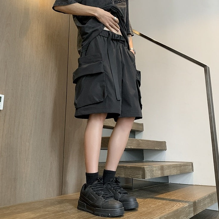 Black Large Pocket Shorts