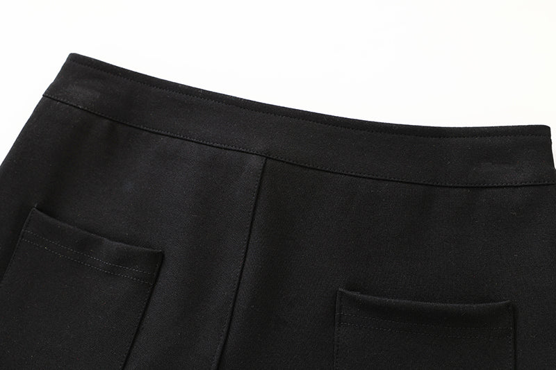 Black Leopard Shorts With Strap