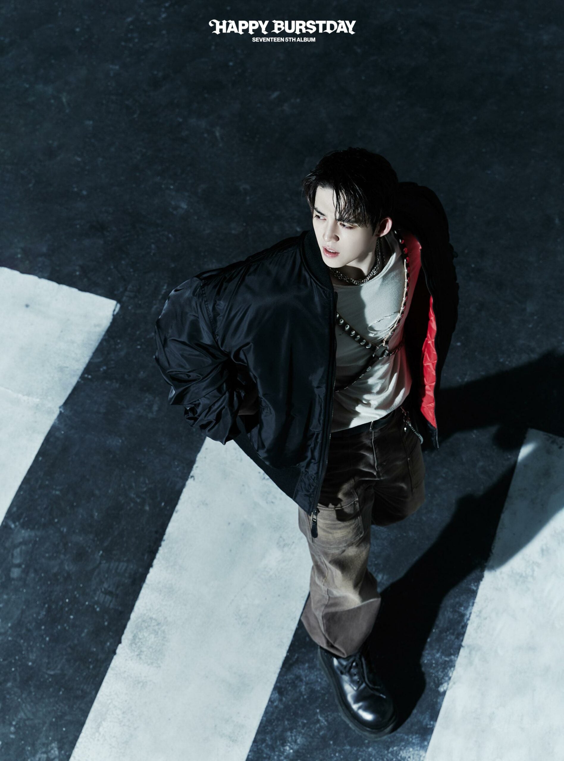 Black Loose Bomber Jacket