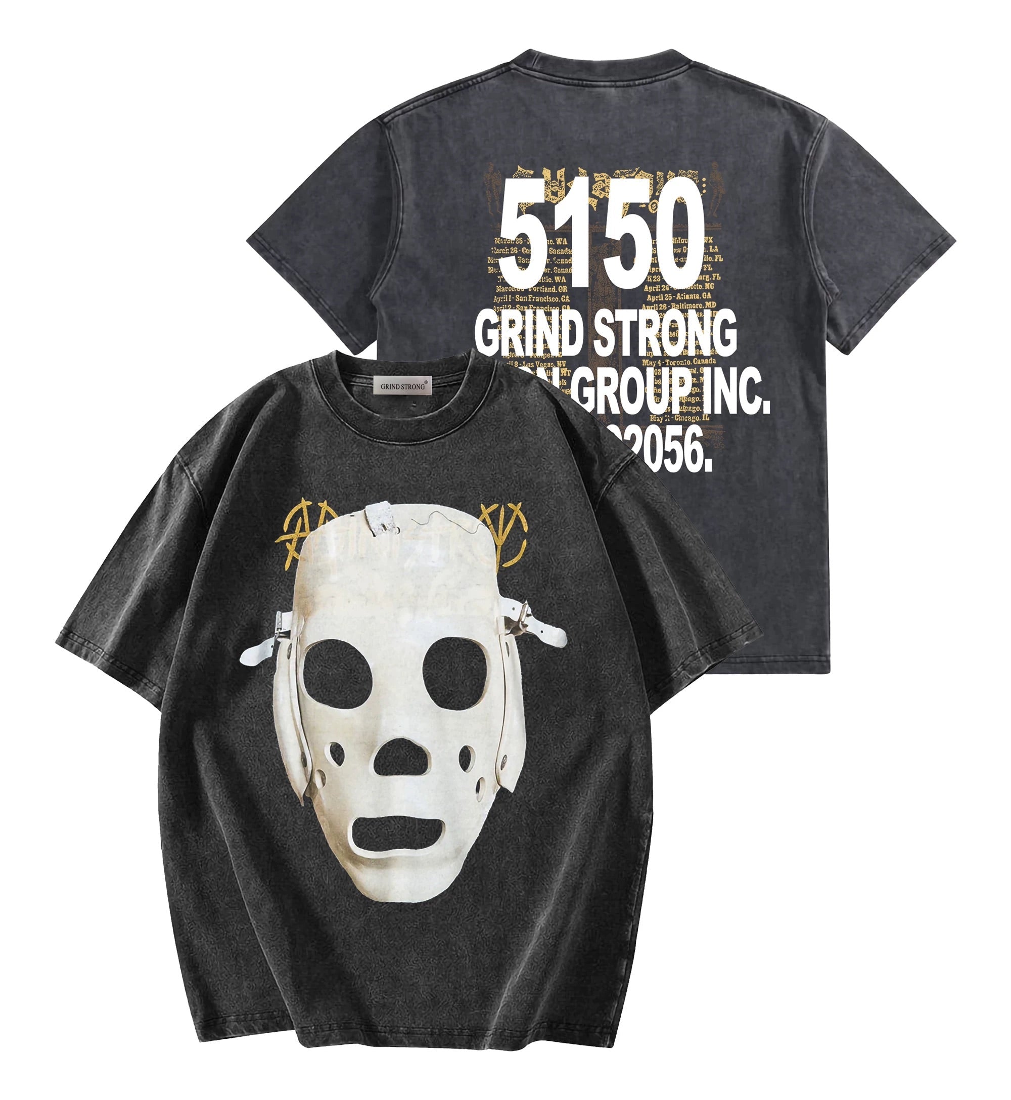 Black Mask Print T-Shirt