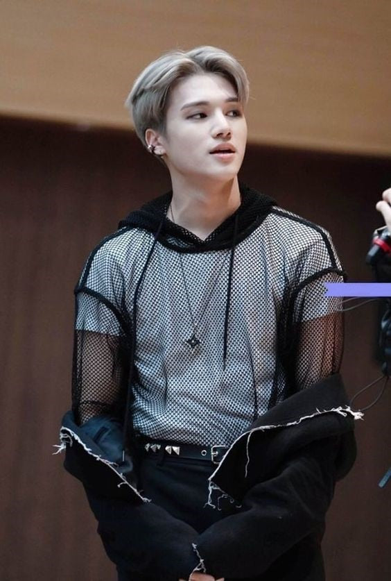 Black Mesh Hoodie