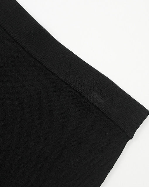 Black Mesh Ruffles Pencil Skirt