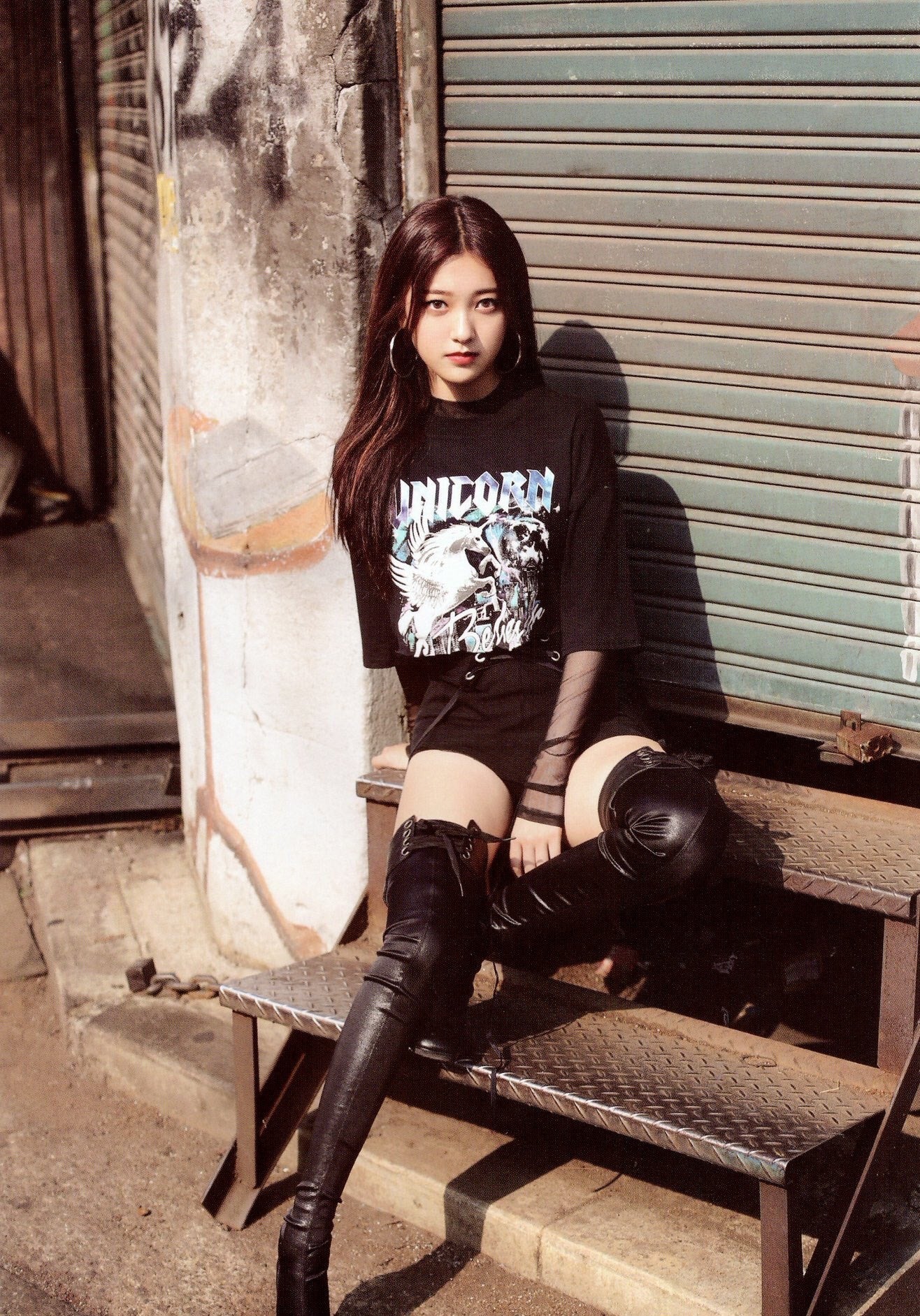Black Mesh Turtle Neck