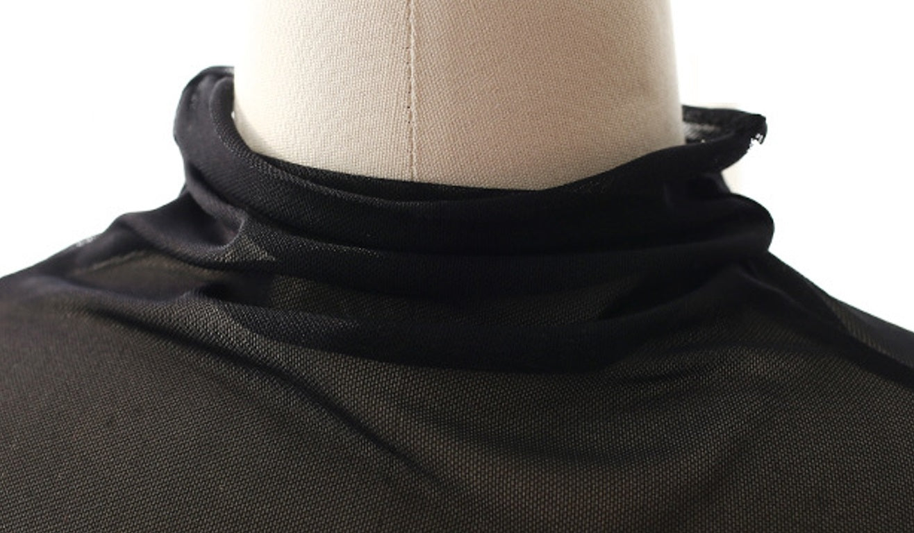 Black Mesh Turtle Neck