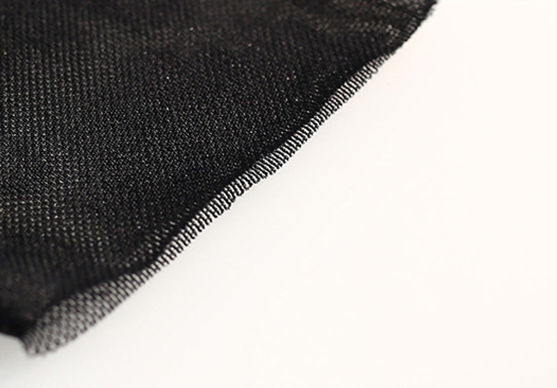 Black Mesh Turtle Neck