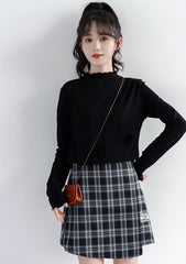 Black Mock Neck Long Sleeve Base Layer Top