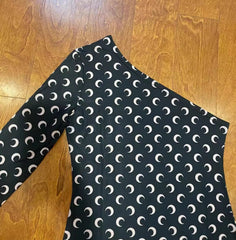 Black Moon Pattern One-Shoulder Top