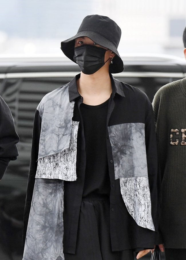 Black Multi-Pattern Patchwork Shirt