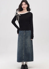 Black One Shoulder Layering Top