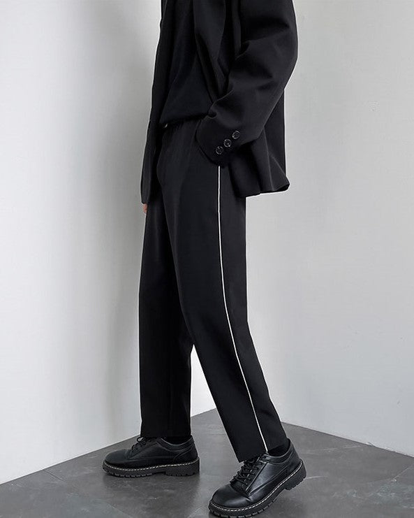 Black Outlined Suit Pants