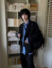 Black Oversized Suit Blazer Jacket