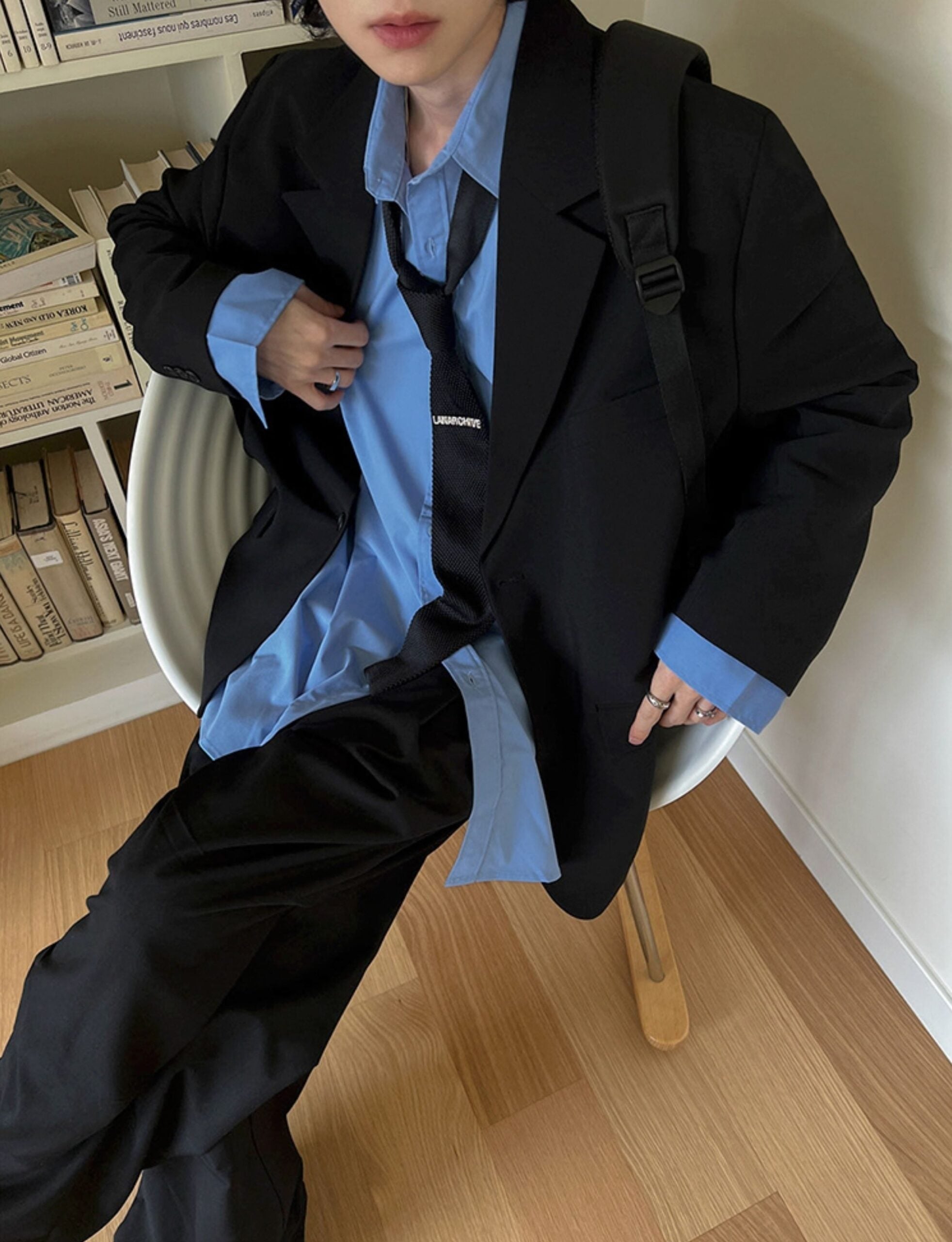Black Oversized Suit Blazer Jacket
