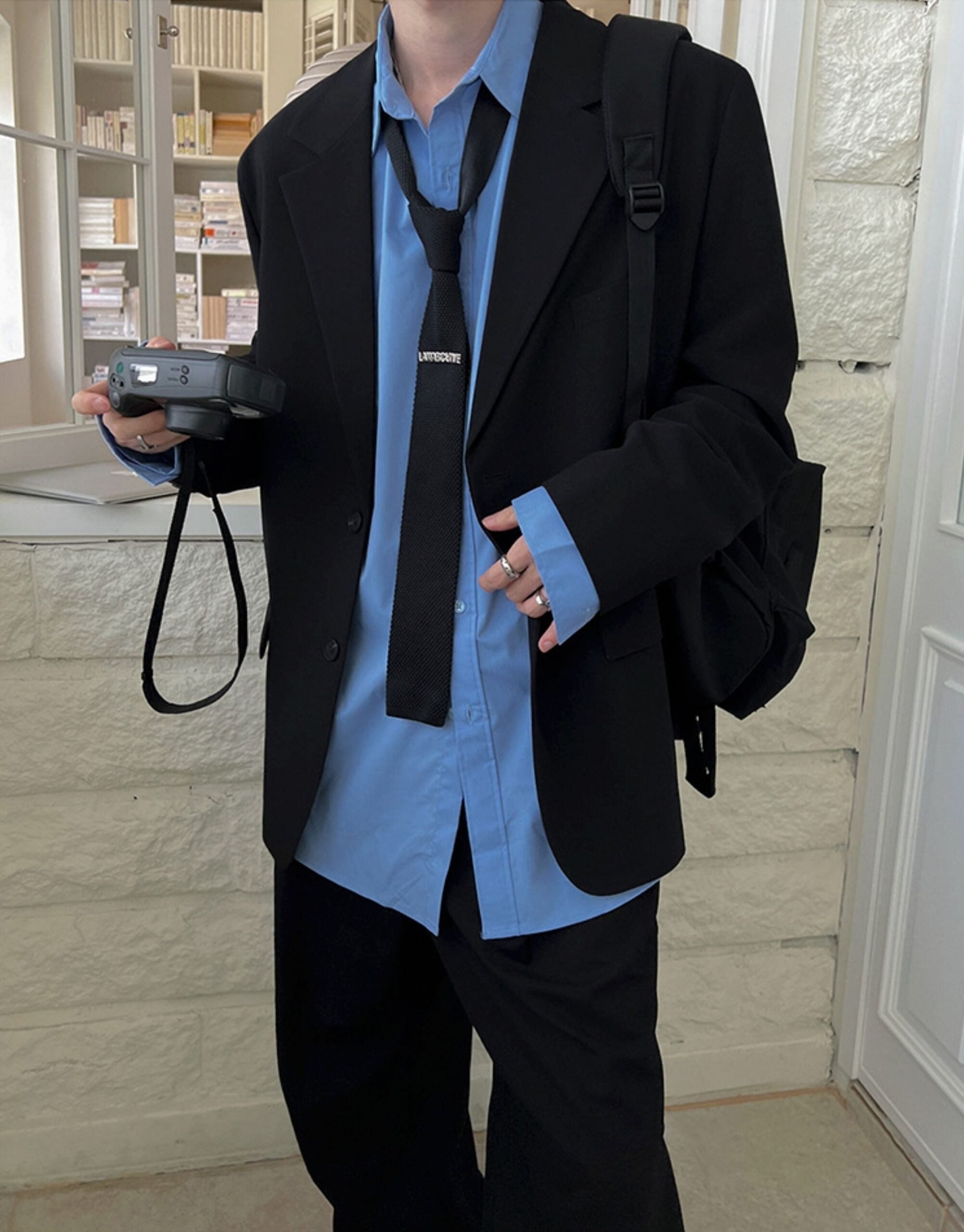 Black Oversized Suit Blazer Jacket