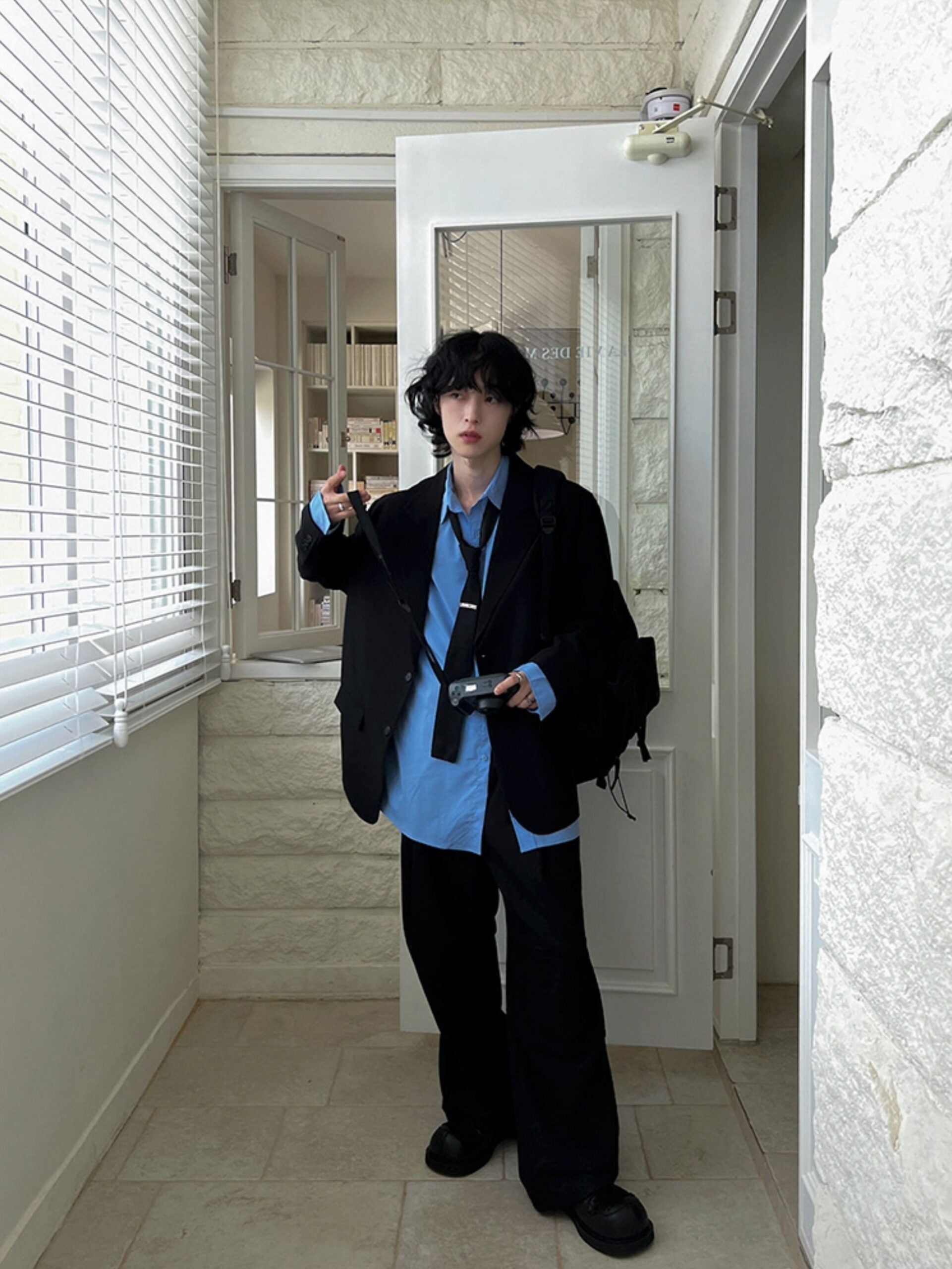 Black Oversized Suit Blazer Jacket