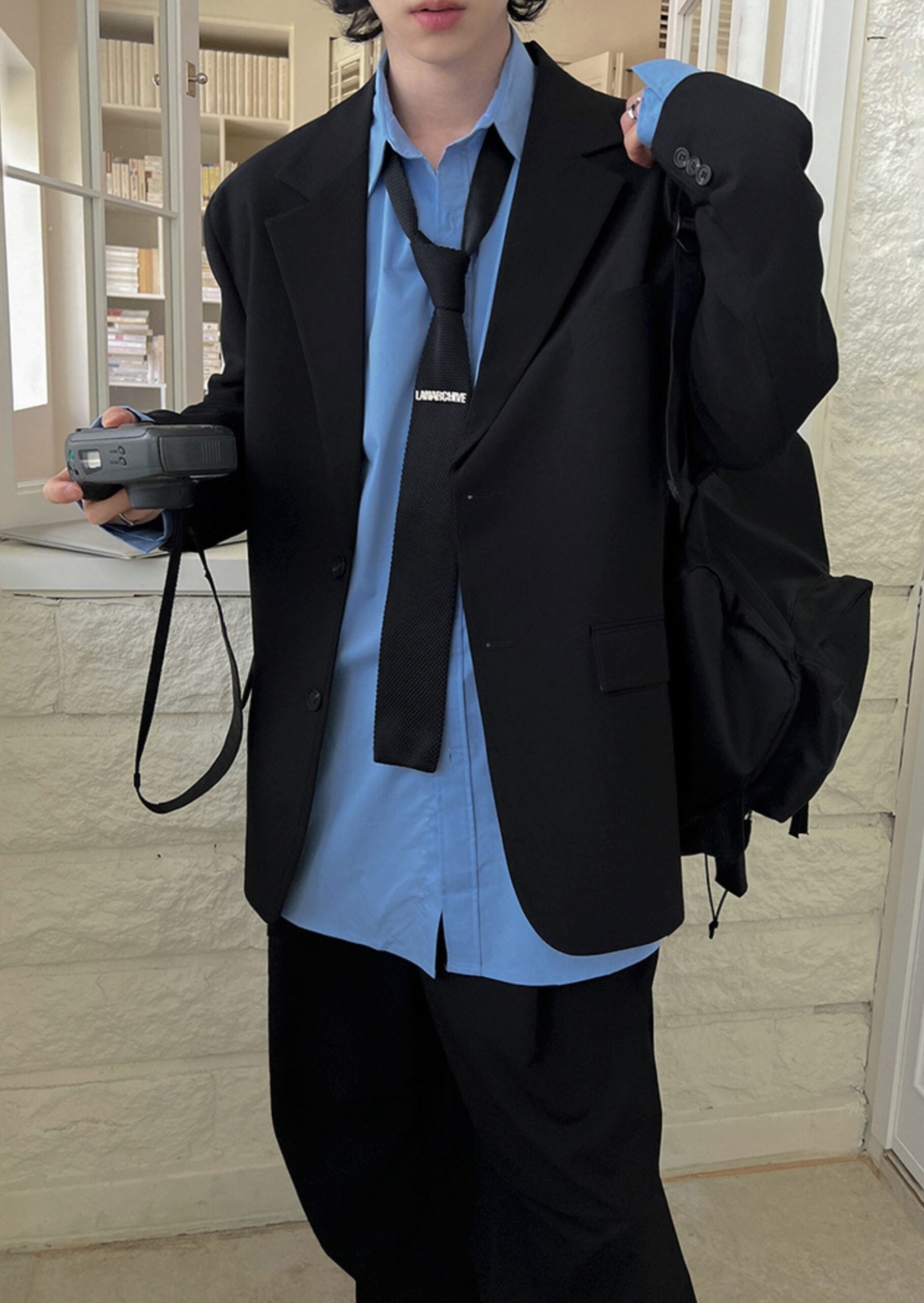 Black Oversized Suit Blazer Jacket
