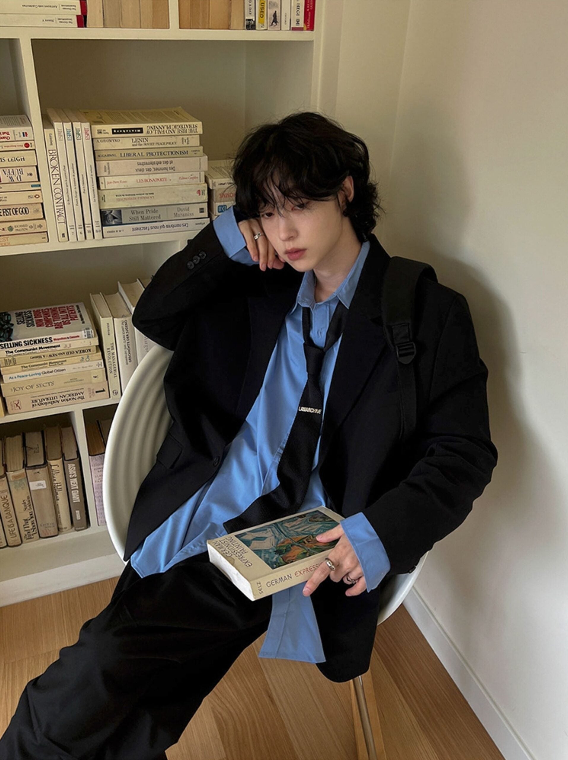 Black Oversized Suit Blazer Jacket