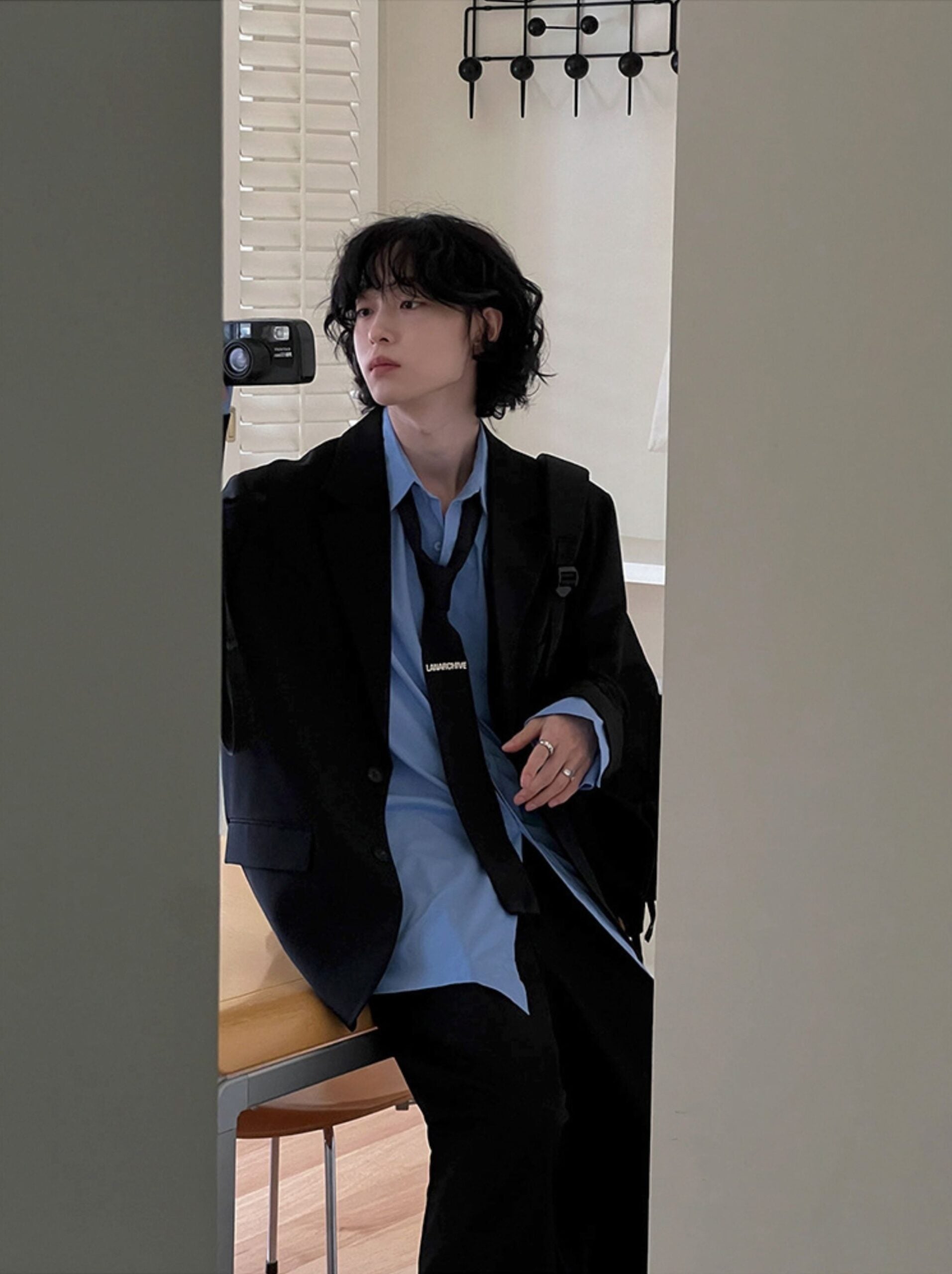 Black Oversized Suit Blazer Jacket