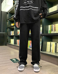 Black Pants With White Linings