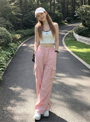Black Parachute Loose Pants