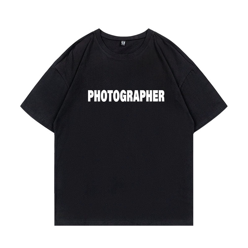 Black Photographer Print T-Shirt