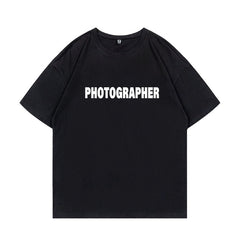 Black Photographer Print T-Shirt