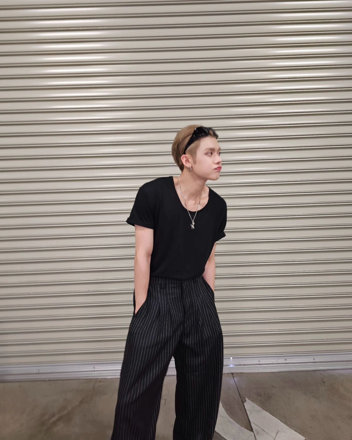 Blue Pinstripes Mopping Pants