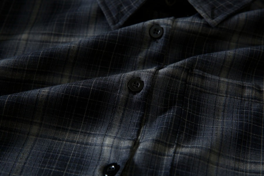 Black Plaid Long Sleeve Flannel Shirt